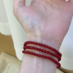 Three-Loop Natural Red Agate Mala Bracelet — Inner Light Collection - Image 5