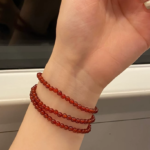 Three-Loop Natural Red Agate Mala Bracelet — Inner Light Collection - Image 3