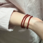 Three-Loop Natural Red Agate Mala Bracelet — Inner Light Collection - Image 6
