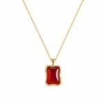 Calm & Peace Wavy Square Pendant