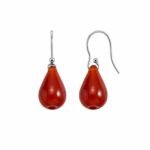 Vitality & Grace Red Drop Earrings